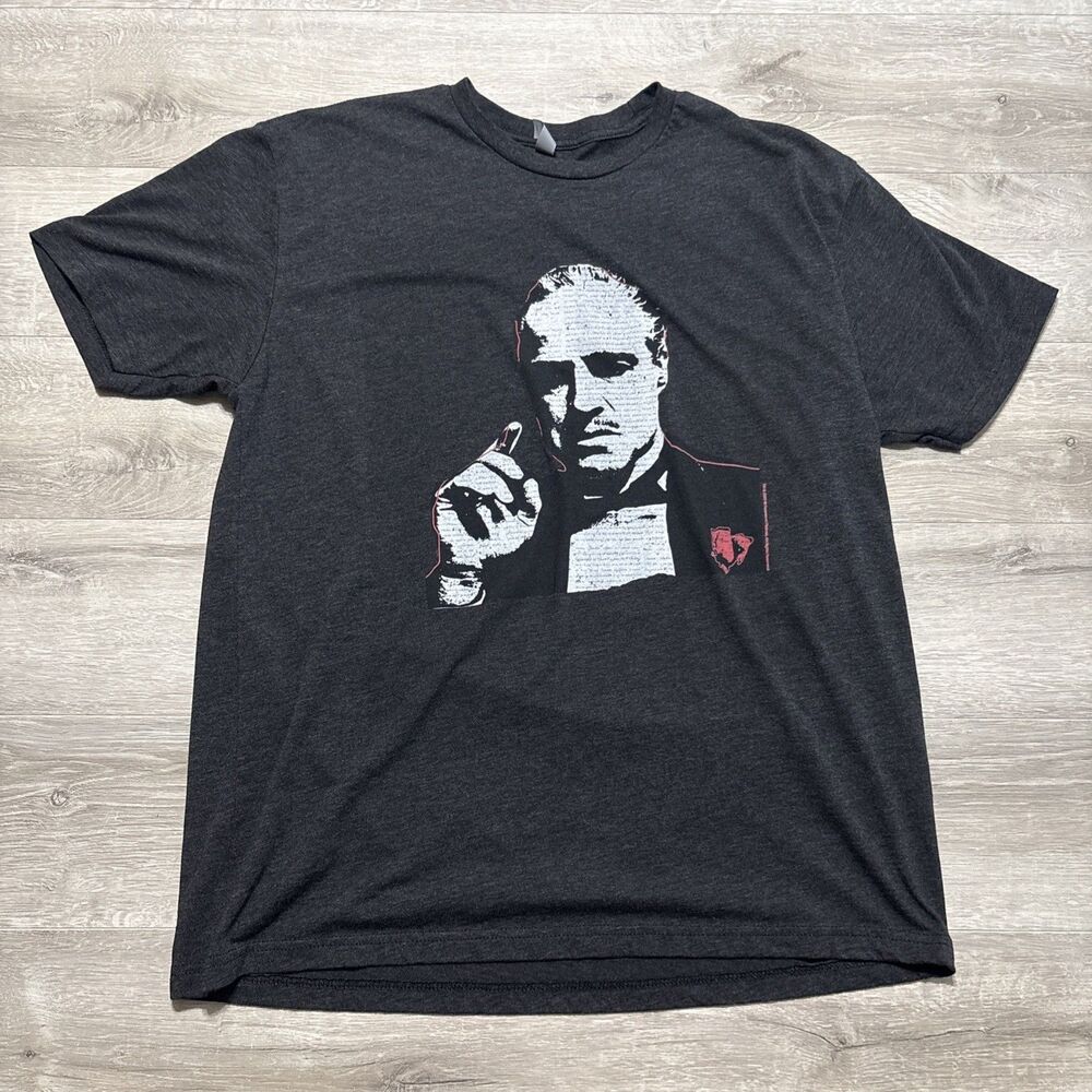 The Godfather Movie Graphic T Shirt Mens XL Black Marlon Brando Tee
